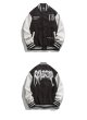 画像7: Unisex Hip hop Back alphabet letter logo emblem embroidery Jumper Baseball Jacket uniform jacket blouson ユニセックス 男女兼用ヒップホップハート＆ベアエンブレム スタジアムジャンパー スタジャン MA-1 ボンバー ジャケット ブルゾン (7)