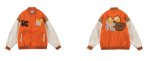 画像6: Unisex Hip hop Heart & Bear emblem embroidery Jumper Baseball Jacket uniform jacket blouson ユニセックス 男女兼用ヒップホップハート＆ベアエンブレム スタジアムジャンパー スタジャン MA-1 ボンバー ジャケット ブルゾン (6)