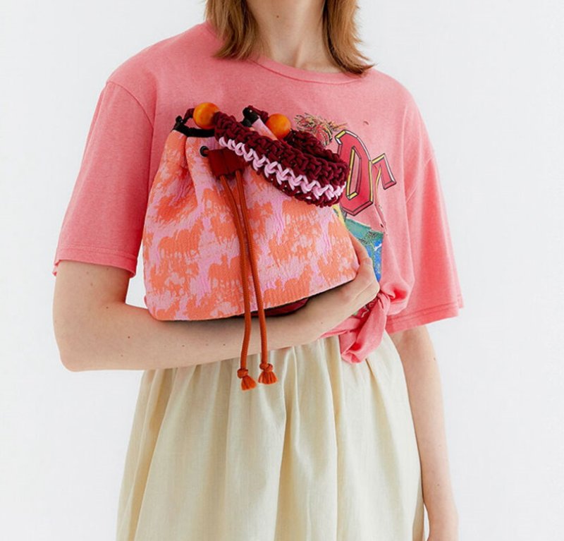 画像4: Checkered pattern & animal patternsingle shoulder bucket tote shoulder handbag  ダミエ市松模様&アニマルプリントトート ショルダーバッグ (4)