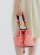 画像6: Checkered pattern & animal patternsingle shoulder bucket tote shoulder handbag　 ダミエ市松模様＆アニマルプリントトート ショルダーバッグ (6)