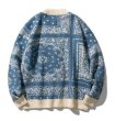 画像5: Unisex Paisley print V-neck cardigan sweater　男女兼用  ユニセックスペイズリー バンダナ柄 プリントVネックカーディガン セーター (5)