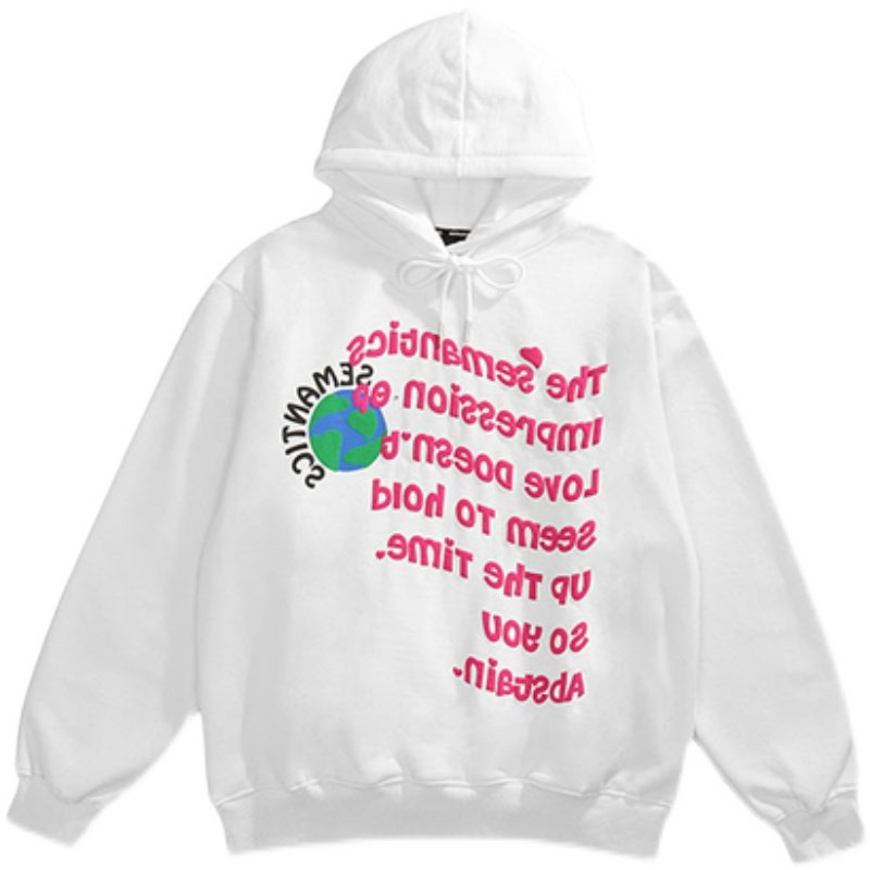画像1: Unisex Hip Hop Letter Print Hoody　男女兼用 ユニセックスレタープリントフーディ パーカー (1)