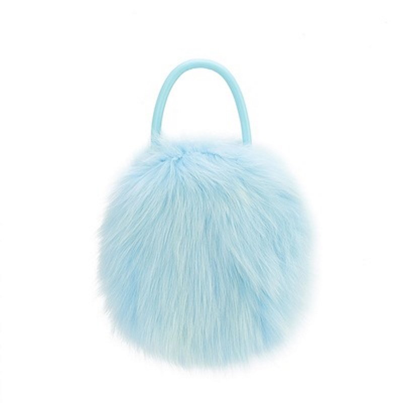 画像4: 2023 New Luxury Tote shoulder bag with real fax fur pearl strap　高級リアルフォックスファー パールショルダーストラップトート ショルダーバッグ (4)