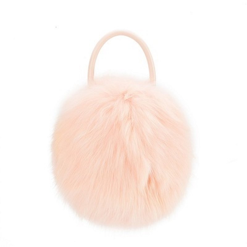 画像3: 2023 New Luxury Tote shoulder bag with real fax fur pearl strap　高級リアルフォックスファー パールショルダーストラップトート ショルダーバッグ (3)