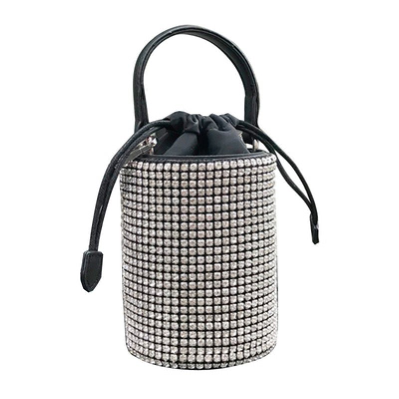 画像2: Rhinestone Mini Bucket Bag ラインストーンミニバケットトートショルダーバッグ (2)