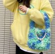 画像3: Pearl handle fur tote bag handbag　パールハンドルモコモコファートート バッグ (3)