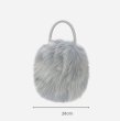 画像13: 2023 New Luxury Tote shoulder bag with real fax fur pearl strap　高級リアルフォックスファー パールショルダーストラップトート ショルダーバッグ (13)