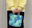 画像5: Pearl handle fur tote bag handbag　パールハンドルモコモコファートート バッグ (5)