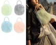 画像9: Tote shoulder bag with real fax fur pearl strap　リアルフォックスファー パールショルダーストラップトート ショルダーバッグ (9)