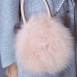 画像5: Tote shoulder bag with real fax fur pearl strap　リアルフォックスファー パールショルダーストラップトート ショルダーバッグ (5)