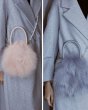 画像7: Tote shoulder bag with real fax fur pearl strap　リアルフォックスファー パールショルダーストラップトート ショルダーバッグ (7)