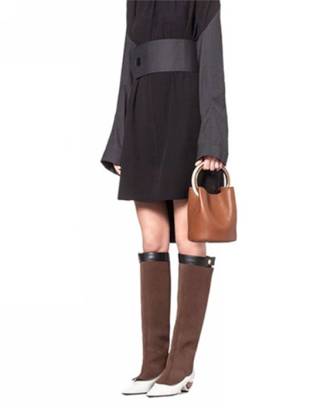 画像5: 21 portable bucket bag Tote  Bag 樹脂 ハンドル バケット バスケット型ミニ トートバッグ   (5)