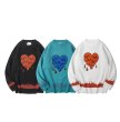 画像7: Unisex Love Jacquard Knit  sweater 　男女兼用  ユニセックスハートラブエンブレムセーター (7)