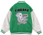 画像2: Casino roulette embroidery BASEBALL JACKET baseball uniform jacket blouson ユニセックス 男女兼用 ルーレットエンブレム スタジアムジャンパー スタジャン MA-1 ボンバー ジャケット ブルゾン (2)
