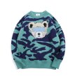 画像3: Unisex Blindfold bear Knit  sweater 　男女兼用  ユニセックス目隠しベア 熊セーター (3)