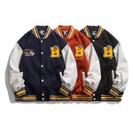 画像10: French fries emblem BASEBALL JACKET baseball uniform jacket blouson ユニセックス 男女兼用 フライドポテトエンブレム スタジアムジャンパー スタジャン MA-1 ボンバー ジャケット ブルゾン (10)