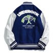 画像6: underock emblem BASEBALL JACKET baseball uniform jacket blouson ユニセックス 男女兼用 アンダーロックエンブレム スタジアムジャンパー スタジャン MA-1 ボンバー ジャケット ブルゾン (6)