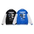 画像5: tideeku character emblem BASEBALL JACKET baseball uniform jacket blouson ユニセックス 男女兼用ヒップホップキャラクターエンブレム スタジアムジャンパー スタジャン MA-1 ボンバー ジャケット ブルゾン (5)