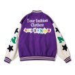 画像3: RHSHANNA Emblem BASEBALL JACKET baseball uniform jacket blouson ユニセックス 男女兼用スター星＆レターロゴヒップホップエンブレム スタジアムジャンパー スタジャン MA-1 ボンバー ジャケット ブルゾン (3)