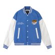画像2: Cat emblem BASEBALL JACKET baseball uniform jacket blouson ユニセックス 男女兼用キャット猫エンブレムヒップホップ スタジアムジャンパー スタジャン MA-1 ボンバー ジャケット ブルゾン (2)