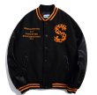 画像4: ZOROHOM circle letter logo emblem BASEBALL JACKET baseball uniform jacket blouson ユニセックス 男女兼用サークルレターロゴエンブレムヒップホップ スタジアムジャンパー スタジャン MA-1 ボンバー ジャケット ブルゾン (4)