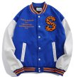 画像3: ZOROHOM circle letter logo emblem BASEBALL JACKET baseball uniform jacket blouson ユニセックス 男女兼用サークルレターロゴエンブレムヒップホップ スタジアムジャンパー スタジャン MA-1 ボンバー ジャケット ブルゾン (3)