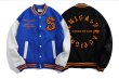 画像5: ZOROHOM circle letter logo emblem BASEBALL JACKET baseball uniform jacket blouson ユニセックス 男女兼用サークルレターロゴエンブレムヒップホップ スタジアムジャンパー スタジャン MA-1 ボンバー ジャケット ブルゾン (5)