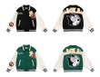 画像6: Felix. The. Cat emblem BASEBALL JACKET baseball uniform jacket blouson ユニセックス 男女兼用フィリックス．ザ．キャットエンブレムヒップホップ スタジアムジャンパー スタジャン MA-1 ボンバー ジャケット ブルゾン (6)