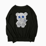 画像1: Oversize Unisex KAWS Bearbrick Sweatshirt  男女兼用  オーバーサイズ ユニセックス カウズ ベア ブリック 長袖スウェット トレーナー (1)