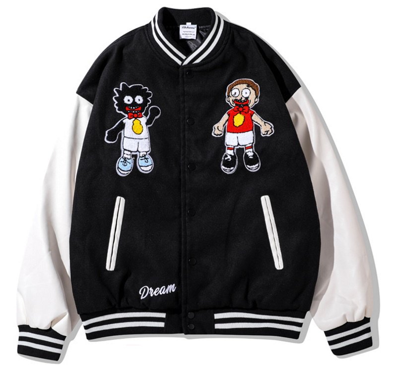 画像2: Park Fong Boy & Skullemblem BASEBALL JACKET baseball uniform jacket blouson ユニセックス 男女兼用ボーイ＆スカルヒップホップ スタジアムジャンパー スタジャン MA-1 ボンバー ジャケット ブルゾン (2)