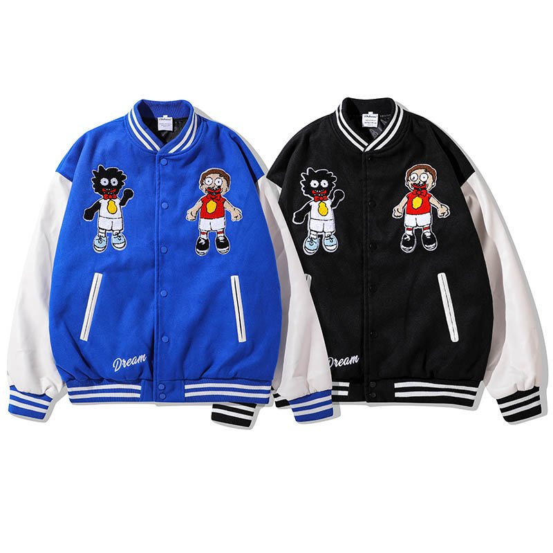 画像5: Park Fong Boy & Skullemblem BASEBALL JACKET baseball uniform jacket blouson ユニセックス 男女兼用ボーイ＆スカルヒップホップ スタジアムジャンパー スタジャン MA-1 ボンバー ジャケット ブルゾン (5)