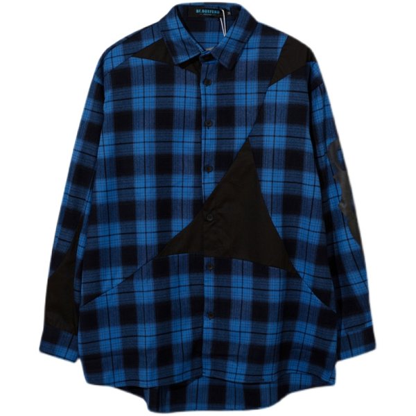 画像1: Unisex Plaid Printing Long Sleeve Shirt 男女兼用  ユニセックス フライドストリートチェック 長袖シャツ (1)