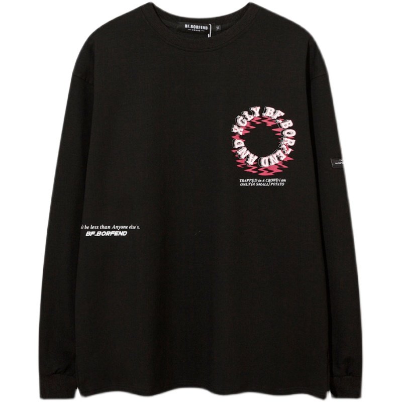 画像4: Unisex Circle letter sweatshirt 　男女兼用  ユニセックス  サークルレター 長袖スウェット トレーナー (4)