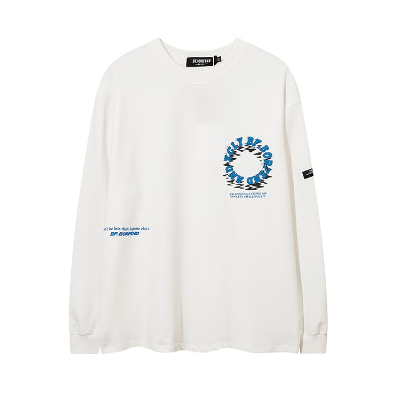 画像6: Unisex Circle letter sweatshirt 　男女兼用  ユニセックス  サークルレター 長袖スウェット トレーナー (6)