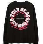 画像1: Unisex Circle letter sweatshirt 　男女兼用  ユニセックス  サークルレター 長袖スウェット トレーナー (1)