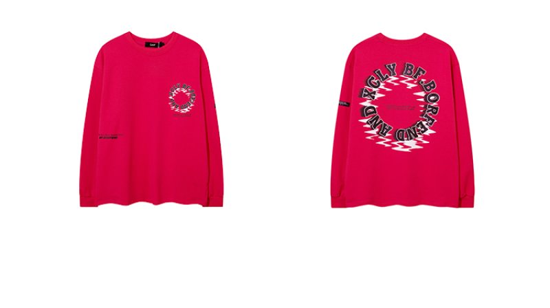 画像8: Unisex Circle letter sweatshirt 　男女兼用  ユニセックス  サークルレター 長袖スウェット トレーナー (8)