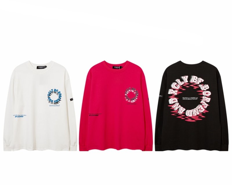 画像9: Unisex Circle letter sweatshirt 　男女兼用  ユニセックス  サークルレター 長袖スウェット トレーナー (9)