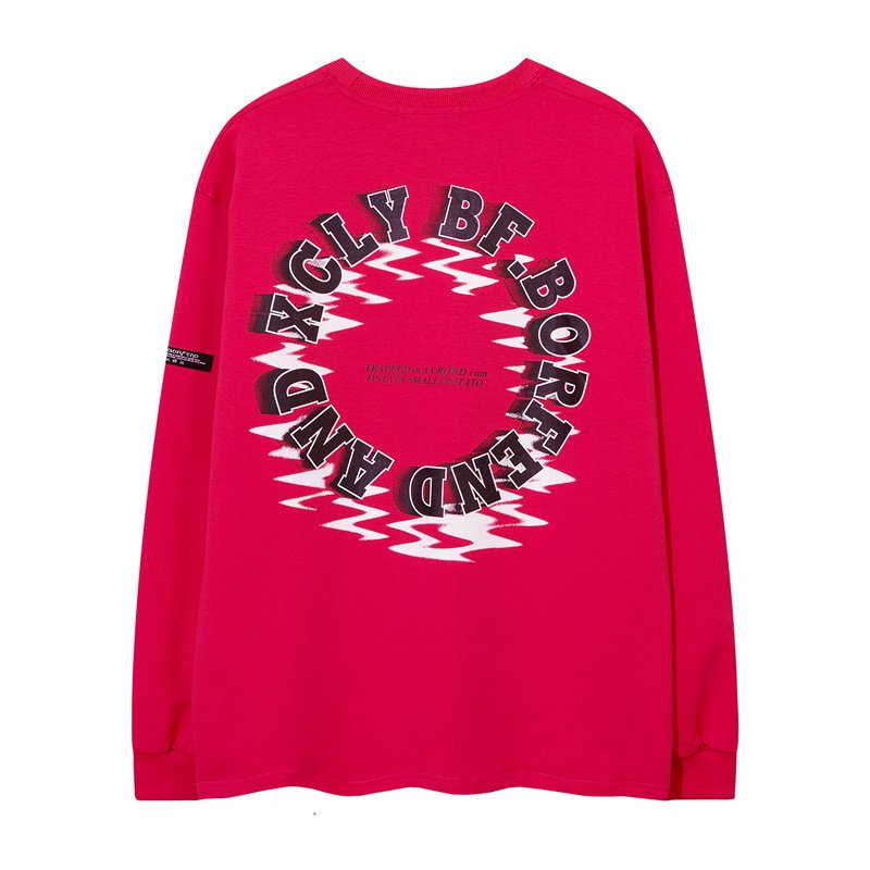 画像2: Unisex Circle letter sweatshirt 　男女兼用  ユニセックス  サークルレター 長袖スウェット トレーナー (2)