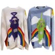 画像5: Unisex Teletubbies Embroidered Rainbow Sweater Knit　男女兼用  ユニセックス マスコット編み込みセーター   (5)