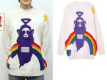 画像8: Unisex Teletubbies Embroidered Rainbow Sweater Knit　男女兼用  ユニセックス マスコット編み込みセーター   (8)