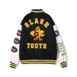 画像3: SLASH bird emblem BASEBALL JACKET baseball uniform jacket blouson ユニセックス 男女兼用vibeバードエンブレムヒップホップ スタジアムジャンパー スタジャン MA-1 ボンバー ジャケット ブルゾン (3)