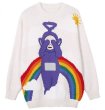 画像6: Unisex Teletubbies Embroidered Rainbow Sweater Knit　男女兼用  ユニセックス マスコット編み込みセーター   (6)