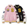 画像2: SLASH bird emblem BASEBALL JACKET baseball uniform jacket blouson ユニセックス 男女兼用vibeバードエンブレムヒップホップ スタジアムジャンパー スタジャン MA-1 ボンバー ジャケット ブルゾン (2)