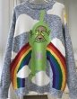 画像7: Unisex Teletubbies Embroidered Rainbow Sweater Knit　男女兼用  ユニセックス マスコット編み込みセーター   (7)