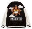 画像2: Sun & make up logoemblem BASEBALL JACKET baseball uniform jacket blouson  ユニセックス 男女兼用 MAKU UP＆サンエンブレムヒップホップ スタジアムジャンパー スタジャン MA-1 ボンバー ジャケット ブルゾン (2)