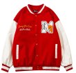 画像5: Sun & make up logoemblem BASEBALL JACKET baseball uniform jacket blouson  ユニセックス 男女兼用 MAKU UP＆サンエンブレムヒップホップ スタジアムジャンパー スタジャン MA-1 ボンバー ジャケット ブルゾン (5)