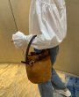 画像7: frosted leather Tote Shoulder Bag　ワンショルダーレザーバケットトート  ショルダー バッグ 　 (7)