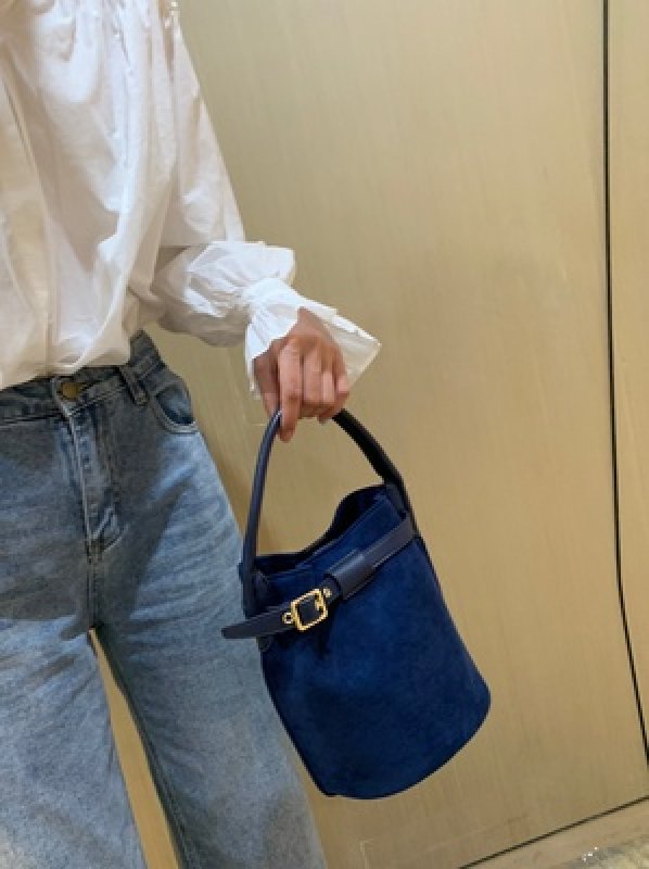 画像8: frosted leather Tote Shoulder Bag ワンショルダーレザーバケットトート  ショルダー バッグ   (8)