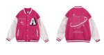 画像6: Big A & Heart Emblem emblem BASEBALL JACKET baseball uniform jacket blouson  ユニセックス 男女兼用  ビッグA＆ハートエンブレム ヒップホップ スタジアムジャンパー スタジャン MA-1 ボンバー ジャケット ブルゾン (6)