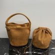 画像4: frosted leather Tote Shoulder Bag　ワンショルダーレザーバケットトート  ショルダー バッグ 　 (4)